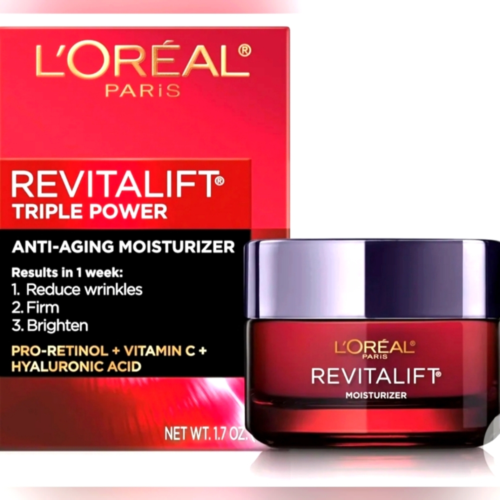 L'Oreal Paris Revitalift Triple Power Anti-Aging Face Moisturizer, Pro Retinol,